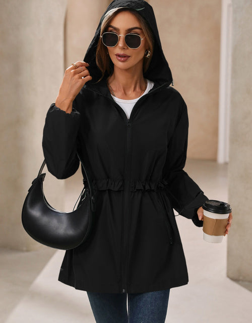 Load image into Gallery viewer, Ivy Lane Outdoor Waterproof Long Sleeve Hooded Windbreaker
