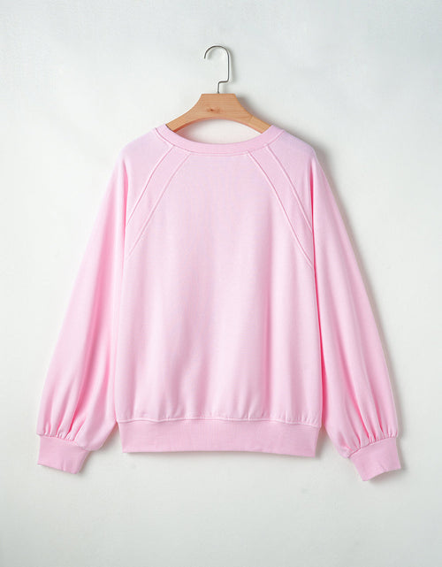 Load image into Gallery viewer, Valentine’s Day HUG AND KISSES Round Neck Sweatshirt
