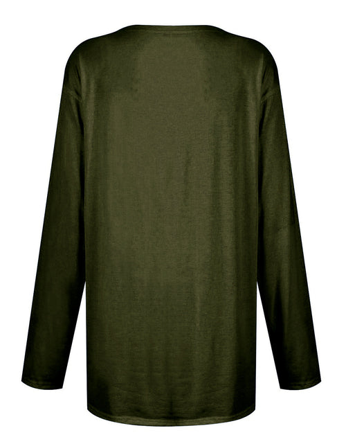 Load image into Gallery viewer, Full Size Pocketed Round Neck Long Sleeve T-Shirt
