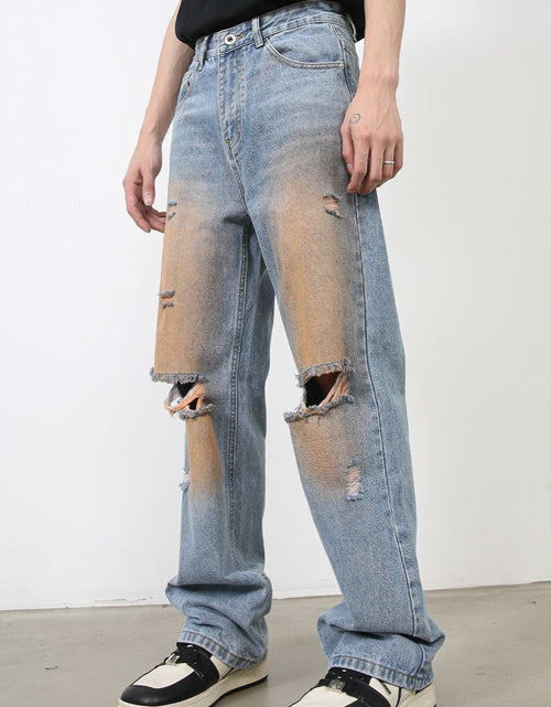 Load image into Gallery viewer, Men's Distressed Jeans with Pockets
