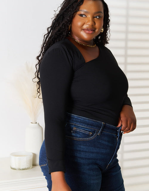 Load image into Gallery viewer, Basic Bae Asymmetrical Neck Long Sleeve Top
