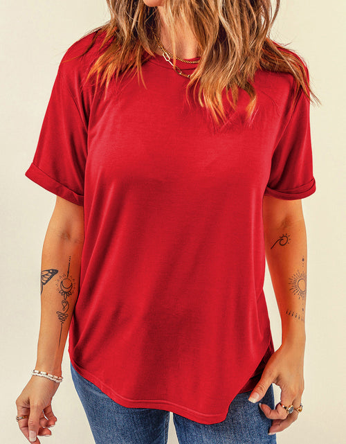 Load image into Gallery viewer, Round Neck Short Sleeve T-Shirt
