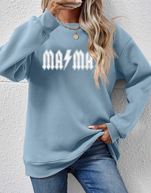 Load image into Gallery viewer, Letter Graphic Dropped Shoulder Sweatshirt
