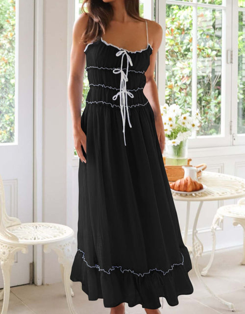 Load image into Gallery viewer, Devine Frill Ruffled Hem Midi Cami Dress
