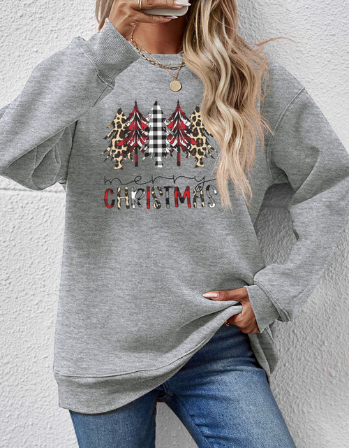Load image into Gallery viewer, MERRY CHRISTMAS Round Neck Long Sleeve Sweatshirt
