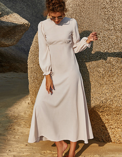 Load image into Gallery viewer, Puff Sleeve Flounce Dress
