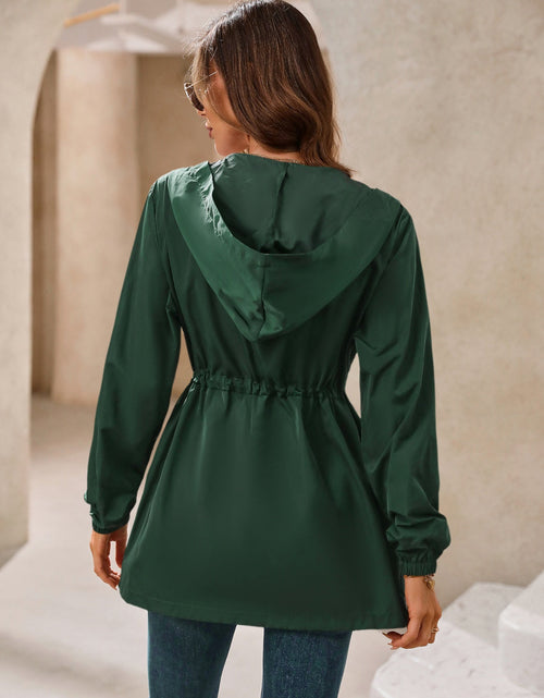 Load image into Gallery viewer, Ivy Lane Outdoor Waterproof Long Sleeve Hooded Windbreaker
