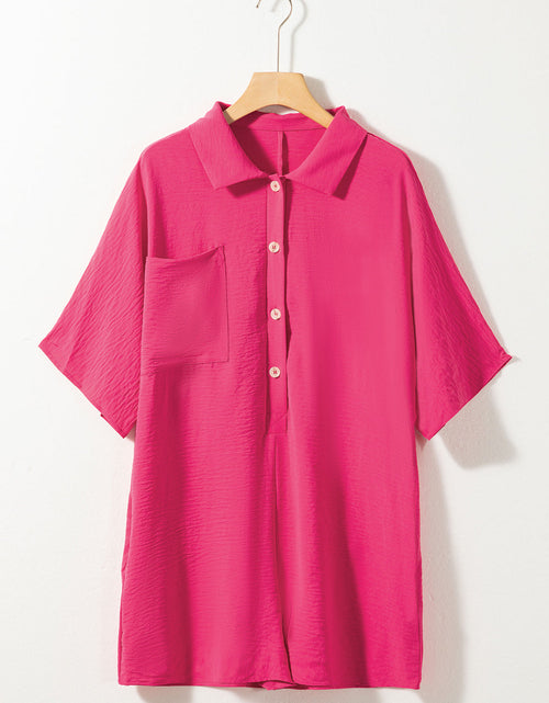 Load image into Gallery viewer, Half Button Collared Neck Romper
