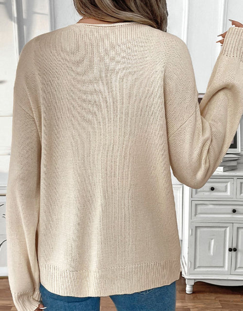 Load image into Gallery viewer, Perfee Tied Round Neck Long Sleeve Cardigan
