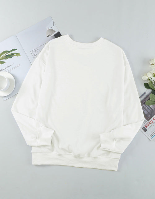 Load image into Gallery viewer, Round Neck Dropped Shoulder Sweatshirt
