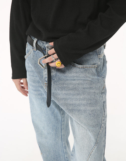 Load image into Gallery viewer, Washed Bootcut Men's Jeans with Pockets
