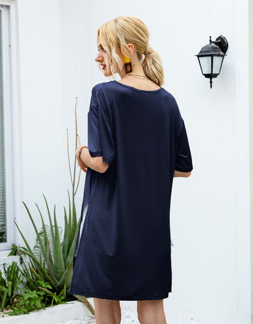 Load image into Gallery viewer, Ivy Lane Slit Boat Neck Half Sleeve T-Shirt
