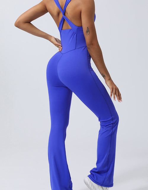 Load image into Gallery viewer, Crisscross Wide Strap Sleeveless Jumpsuit
