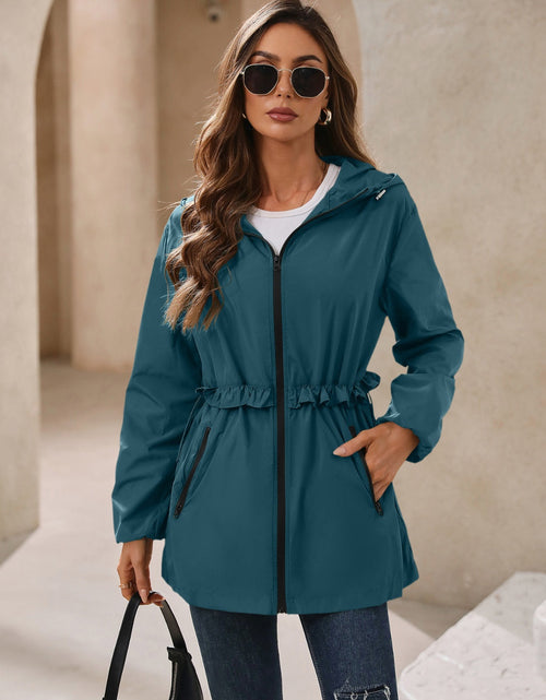 Load image into Gallery viewer, Ivy Lane Outdoor Waterproof Long Sleeve Hooded Windbreaker
