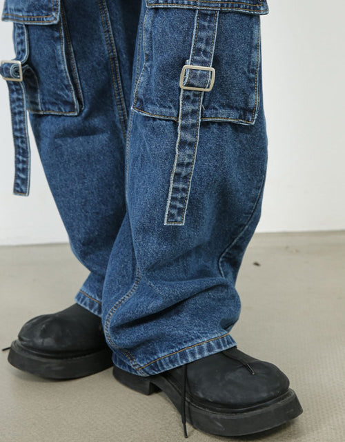 Load image into Gallery viewer, Men's Mid Rise Jeans with Cargo Pockets
