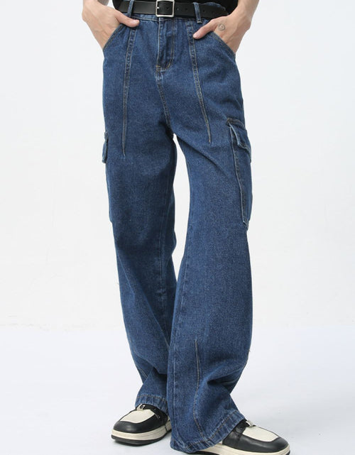 Load image into Gallery viewer, Men's Straight Cargo Jeans
