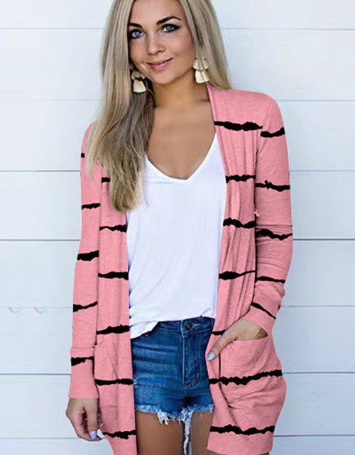 Load image into Gallery viewer, Printed Long Sleeve Cardigan
