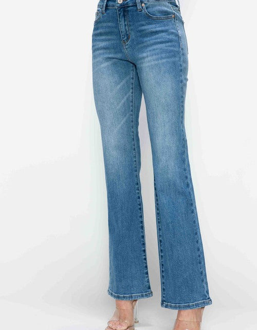 Load image into Gallery viewer, bytos Full Size Cat's Whiskers Mid Rise Bootcut Jeans
