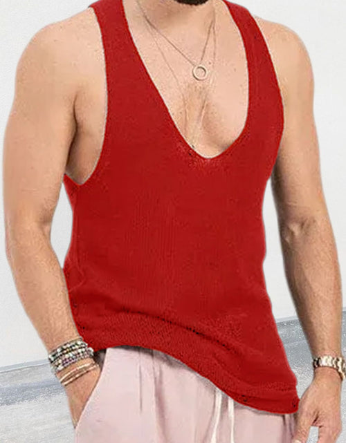 Load image into Gallery viewer, Men's Scoop Neck Knit Tank
