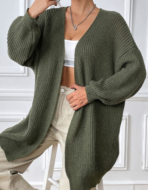 Load image into Gallery viewer, Open Front Long Sleeve Cardigan
