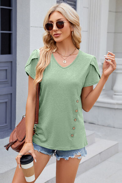 Load image into Gallery viewer, V-Neck Short Sleeve T-Shirt
