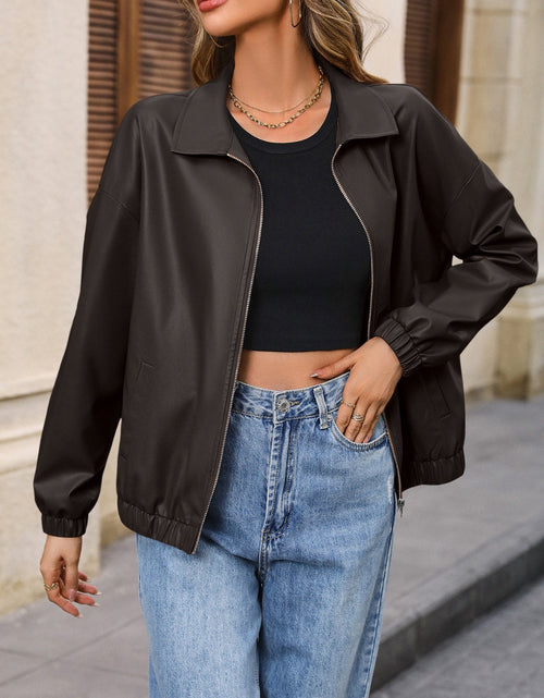 Load image into Gallery viewer, Ivy Lane Zip Up Dropped Shoulder Jacket
