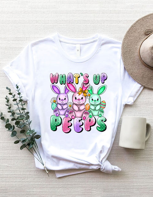 Load image into Gallery viewer, Graphic Round Neck Short Sleeve T-Shirt

