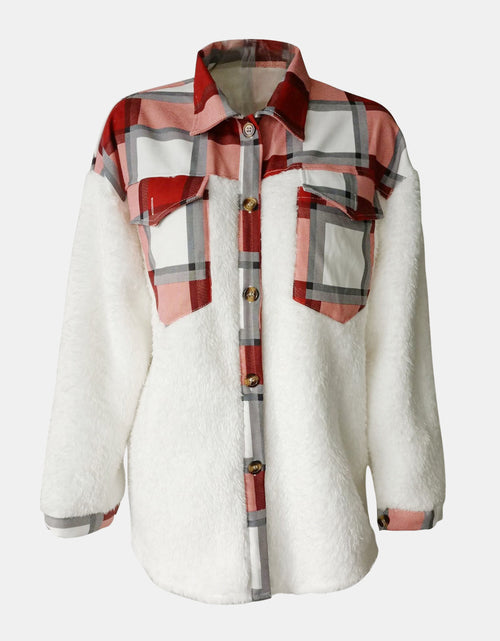 Load image into Gallery viewer, Fuzzy Button Up Long Sleeve Jacket
