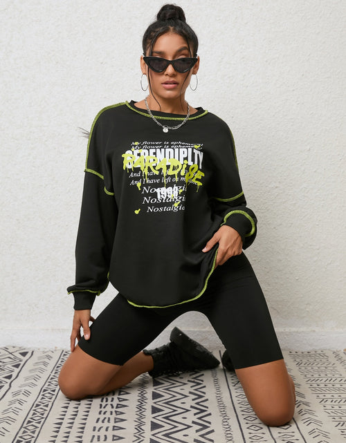 Load image into Gallery viewer, Graphic Round Neck Sweatshirt
