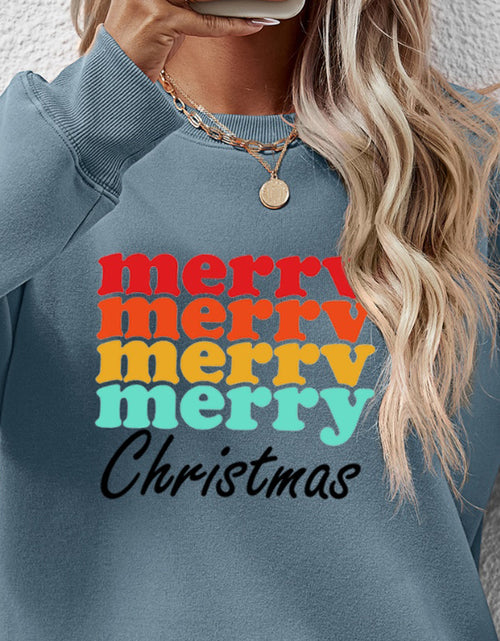 Load image into Gallery viewer, MERRY CHRISTMAS Graphic Long Sleeve Sweatshirt

