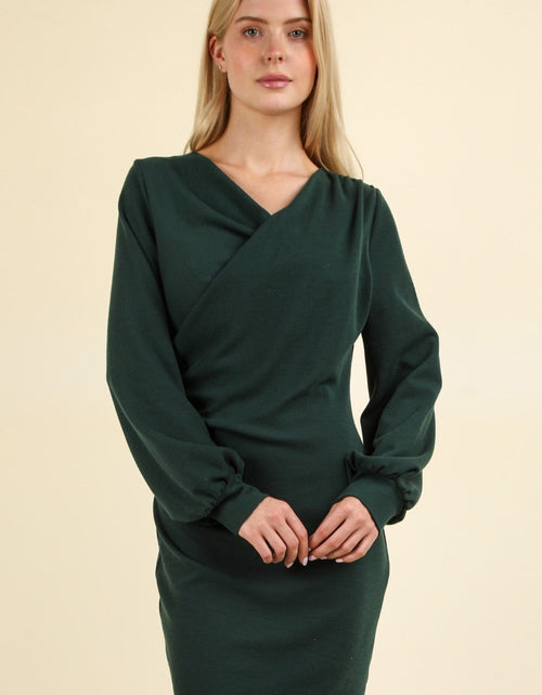 Load image into Gallery viewer, VERY J Ruched Detail Bodycon Mini Dress
