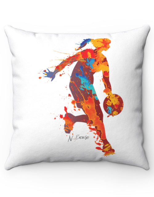 Load image into Gallery viewer, Splash Player Girls Basketball Pillow by NoExcuse Apparel
