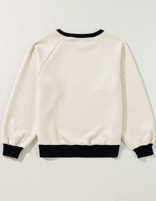 Load image into Gallery viewer, Texture Contrast Long Sleeve Sweatshirt
