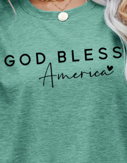 Load image into Gallery viewer, GOD BLESS AMERICA Graphic Short Sleeve Tee
