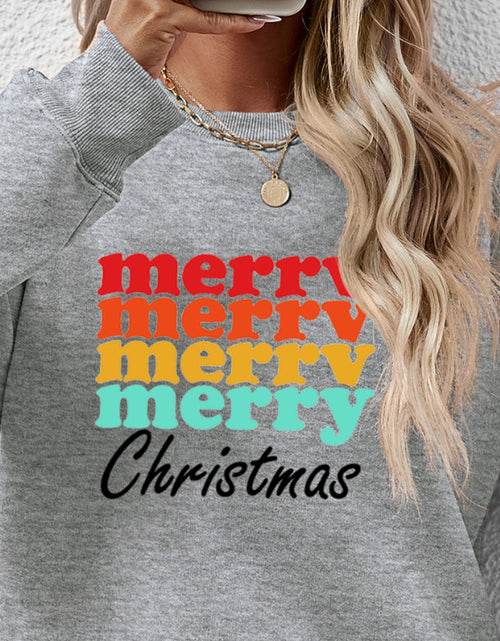 Load image into Gallery viewer, MERRY CHRISTMAS Graphic Long Sleeve Sweatshirt
