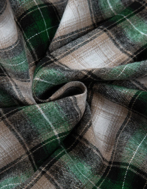 Load image into Gallery viewer, Drawstring Pocketed Plaid Hooded Jacket
