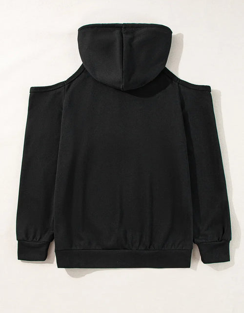 Load image into Gallery viewer, Cold Shoulder Long Sleeve Hoodie

