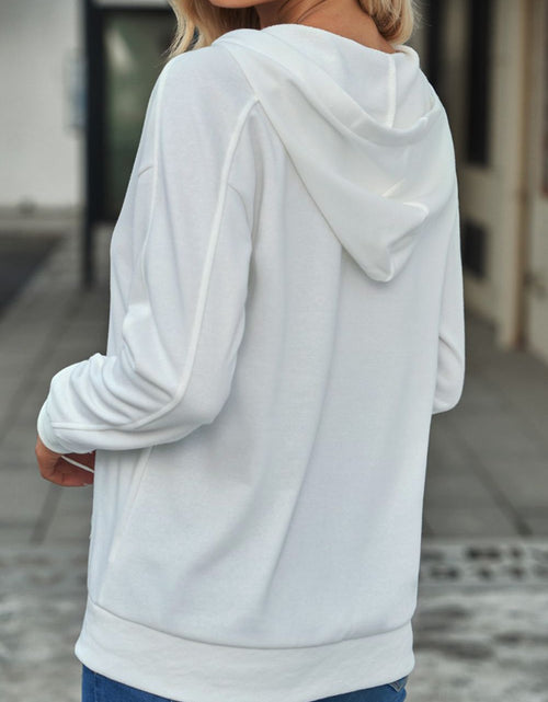 Load image into Gallery viewer, Lace Up Long Sleeve Hoodie
