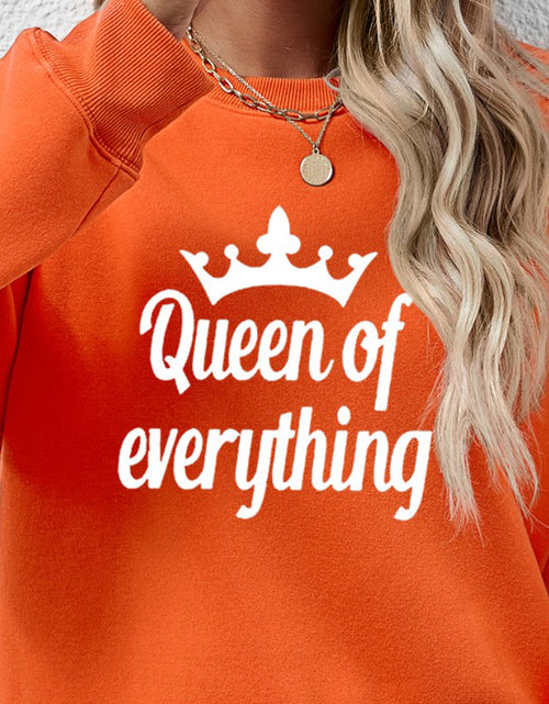 Load image into Gallery viewer, QUEEN OF EVERYTHING Round Neck Sweatshirt
