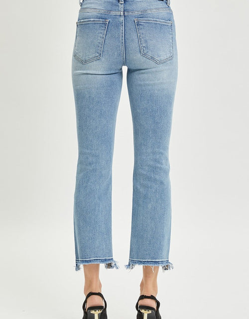 Load image into Gallery viewer, RISEN Full Size High Rise Distressed Cropped Straight Jeans
