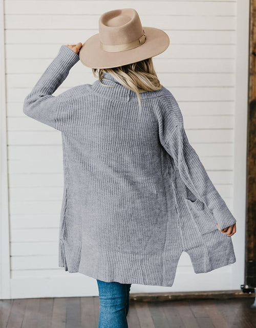 Load image into Gallery viewer, High-Low Open Front Cardigan with Pockets
