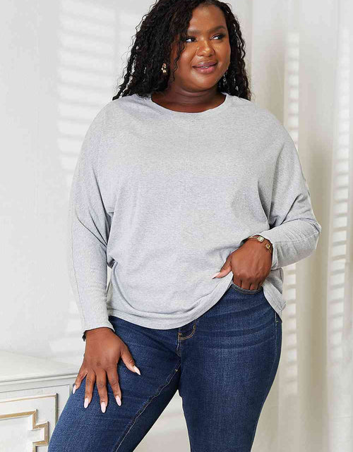 Load image into Gallery viewer, Double Take Seam Detail Round Neck Long Sleeve Top
