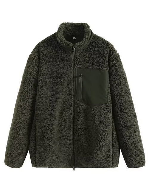 Load image into Gallery viewer, Zip Up Long Sleeve Plush Jacket
