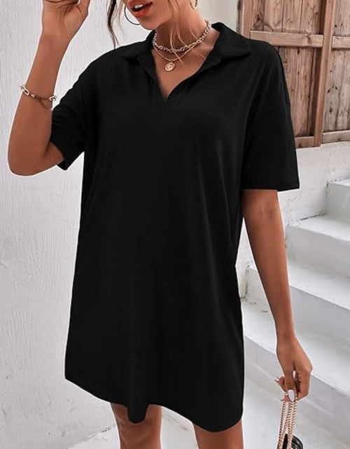 Load image into Gallery viewer, Johnny Collar Short Sleeve Polo Dress
