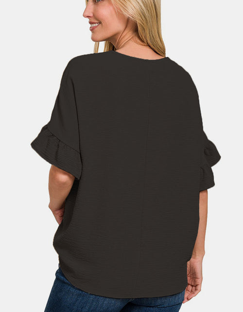 Load image into Gallery viewer, Zenana V-Neck Flutter Sleeve Top
