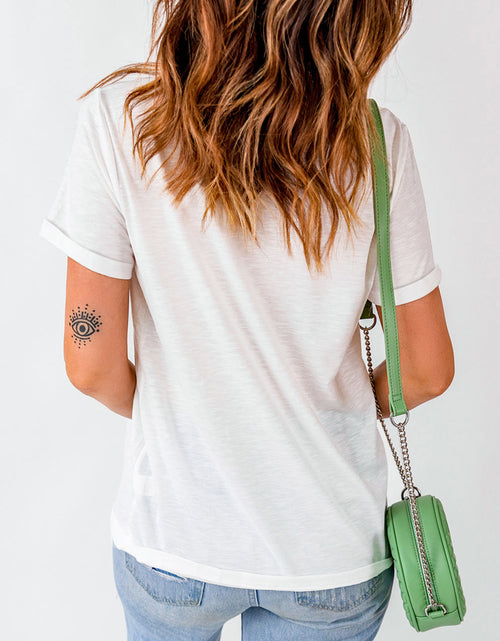 Load image into Gallery viewer, Graphic Round Neck Short Sleeve T-Shirt
