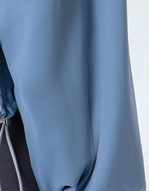 Load image into Gallery viewer, Drawstring Zip Up Dropped Shoulder Active Outerwear
