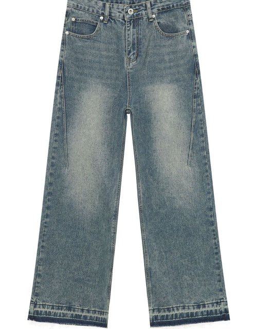 Load image into Gallery viewer, Men's Frayed Hem Jeans with Pockets
