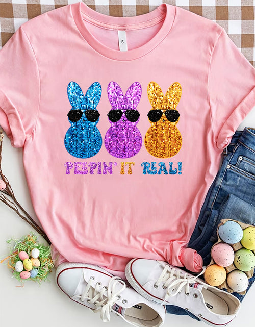 Load image into Gallery viewer, Rabbit Round Neck Short Sleeve T-Shirt
