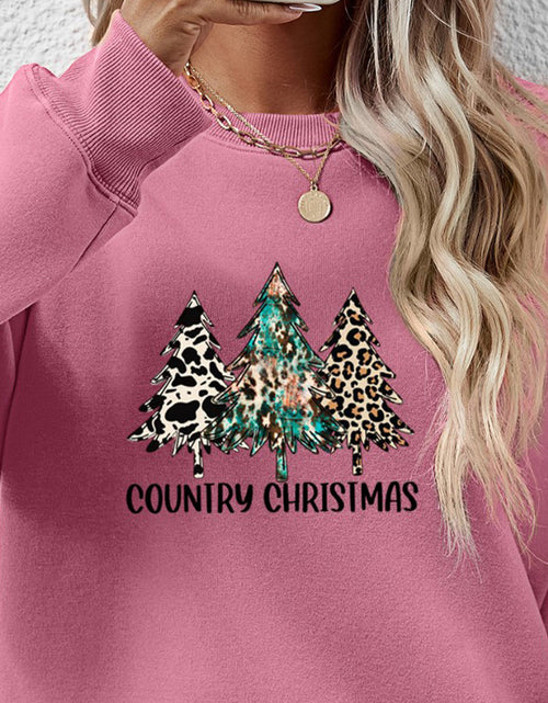 Load image into Gallery viewer, Graphic Round Neck Dropped Shoulder Sweatshirt
